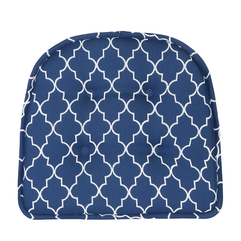 Non-Slip Berkely Dining Room And Kitchen Seat Cushions, 16 X 15 X 2 Inches, Blue