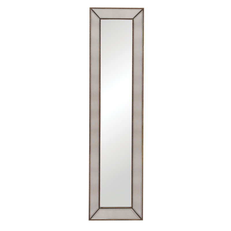 Miroir de plancher rectangulaire en bois massif Finth