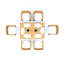 Mas Outdoor Teak Dining Set-1010003729