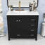 Meuble-lavabo 36 po avec lavabo en céramique, 2 tiroirs de rangement et 2 portes à fermeture douce-319601422