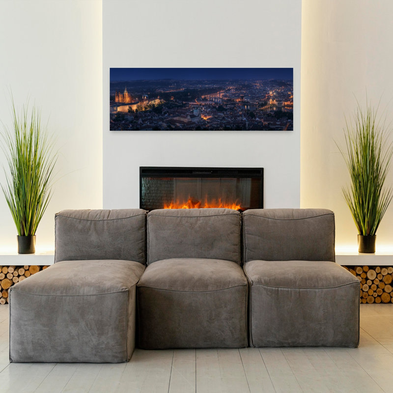 Prague Night Lights by Juan Pablo De - Wrapped Canvas Panoramic Print, 121.92 cm H x 40.64 cm W