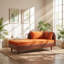 Méridienne en bois d'eucalyptus massif l 65 po x P 30 po x H 27 po HDF