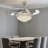42 Inch Silver Crystal Ceiling Fan Light European Style Iron Fan Light Three-color Lighting With Remote Control