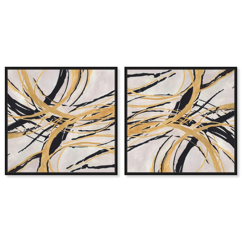 Miroir sur toile Modern Boho par Art Remedy, H 13 po x l 13 po, Cadre flottant noir