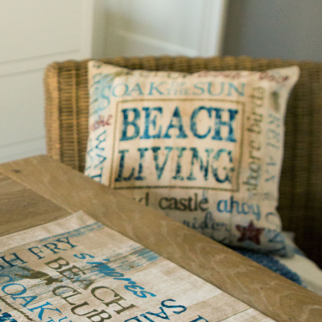 Beach Living Square Pillow Cover Heritage Lace
