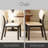 Solid wood carbon steel dining table set-109023586