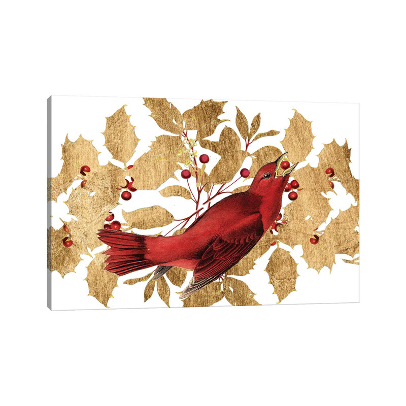 Red Bird Christmas Collection D by Studio W - Gallery-Wrapped Canvas Giclée on Canvas, Wrapped Canvas
