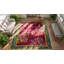 Tapis antique antique vert et rouge à motif floral chinois Art Deco