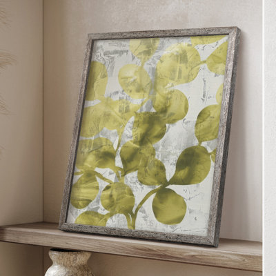 Green Leaf Shimmer II Framed Print - Solid Wood