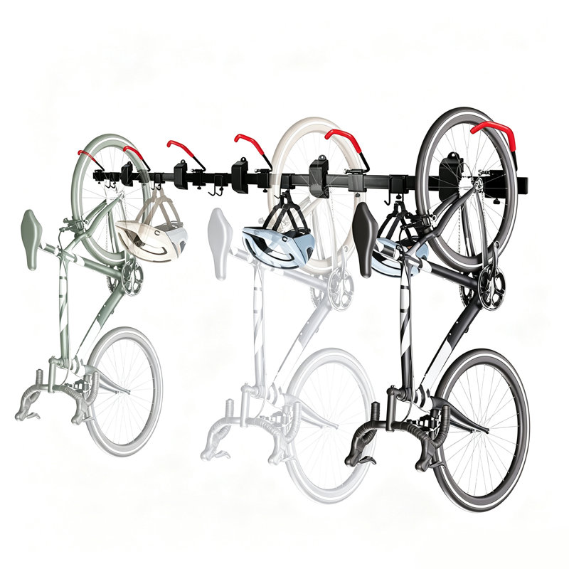 Support de rangement pour vélo, support mural pour 6 vélos et rangement mural pour la maison et le garage