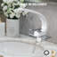 Robinet de lavabo de salle de bain monocorps moderne à poignée simple en laiton massif blanc / poli et sans plomb-92417762-98364425