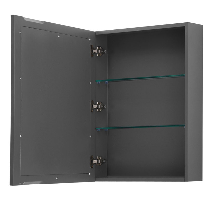 Daria 59'' W Double Bathroom Vanity Base, Dark Gray/Matte Black