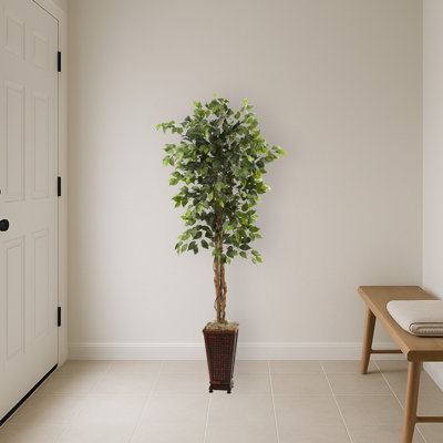 Ficus Artificial Tree with Decorative Planter