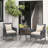 Ebern Designs 3 Pcs Patio Furniture Set With Cushioned Patio Chairs & Tempered Glass Coffee Table Grey-685692428