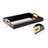 Rectangular Decorative Tray with Gold Metal-Finish Handles & Non-Slip Base-29687181