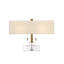 Lampe de table transparente / dorée 14,5 po Chiara