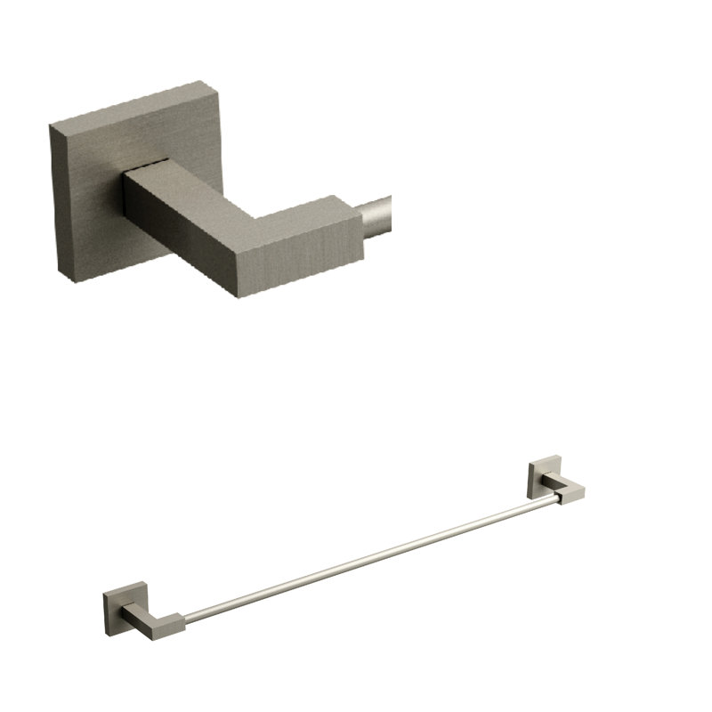 Barre à serviettes 24 po Kubik ™, Nickel brossé