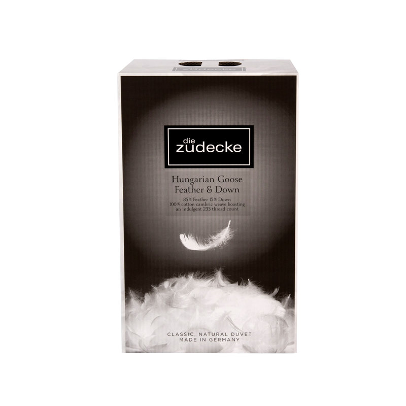 Hungarian Luxury Goose Feather & Down 13.5tog Duvet Downpass Certified - Hypoallergenic, Double