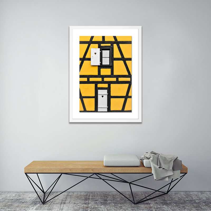 Two Hearts Print by Shawn Thomas, White, 40" H x 29" W x 2.5" D