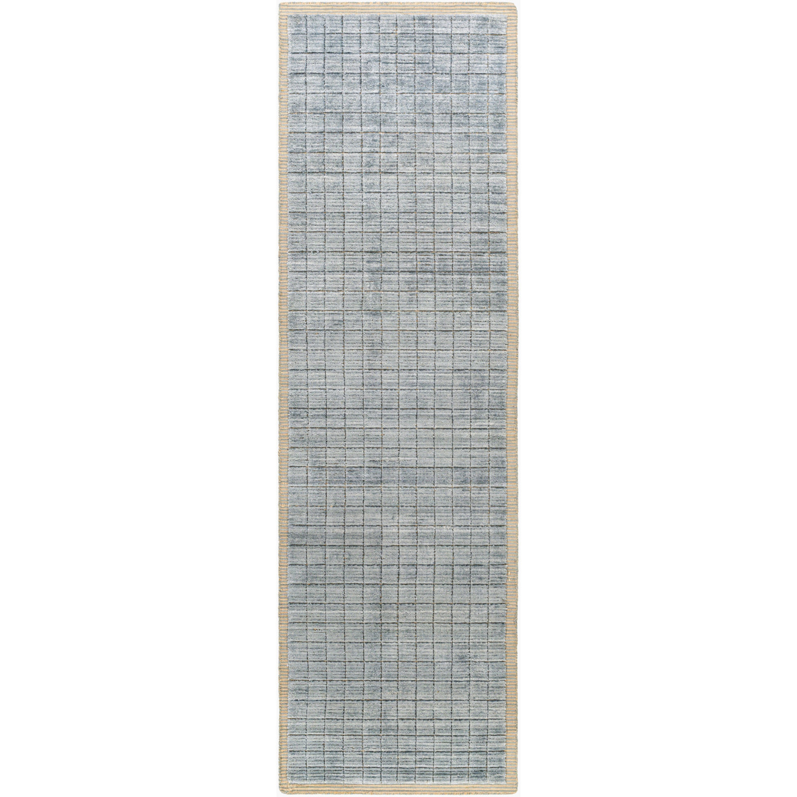 Jacey Handmade Gray Rug, Runner 2'6" x 8'