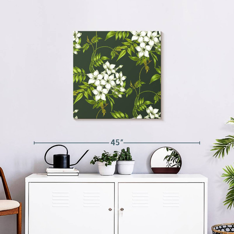 Harnek, jasmin, vignes et fleurs, H 24 po x l 24 po
