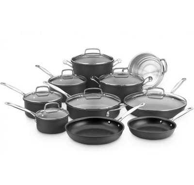 Cuisinart Chef's Classic 17 Piece Non Stick Hard-Anodized Cookware Set