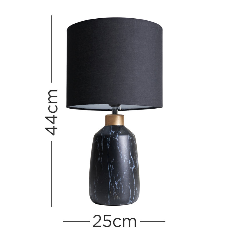 Metal Table Lamp, Black