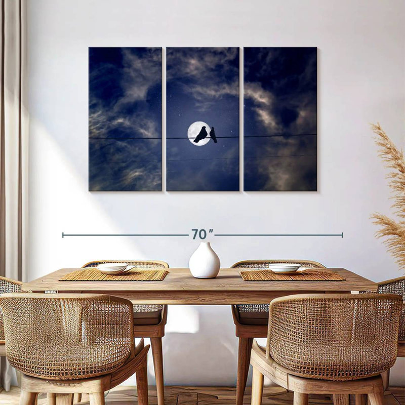 Alvord Night Sky Pigeons, 36" H x 57" W