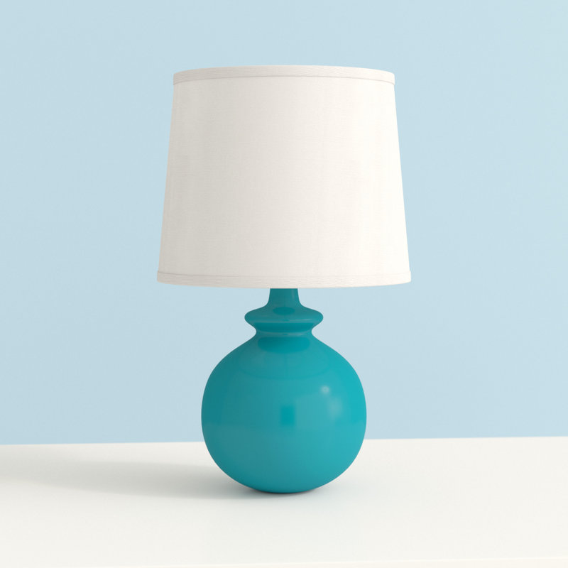 Lampe de table 21 po Abdias, Bleu Bristol brillant
