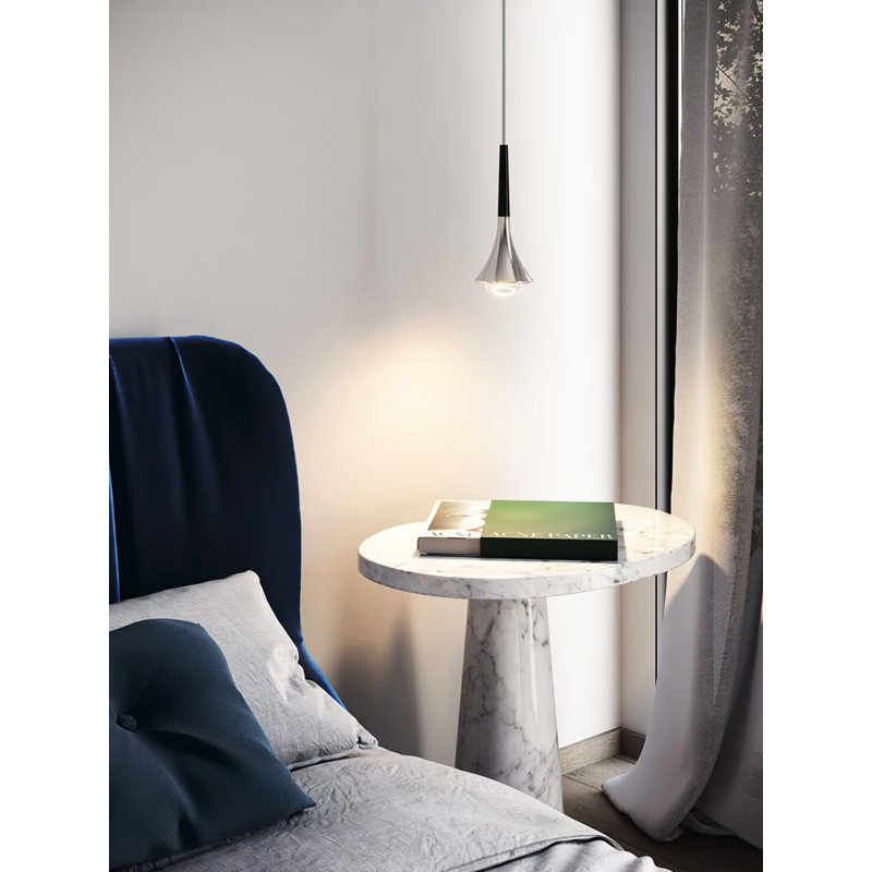 Lodes Rain Suspension Lamp Transparent Cable Line-V, Matte Black
