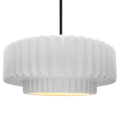 Luminaire suspendu tambour 1 lumière Gela