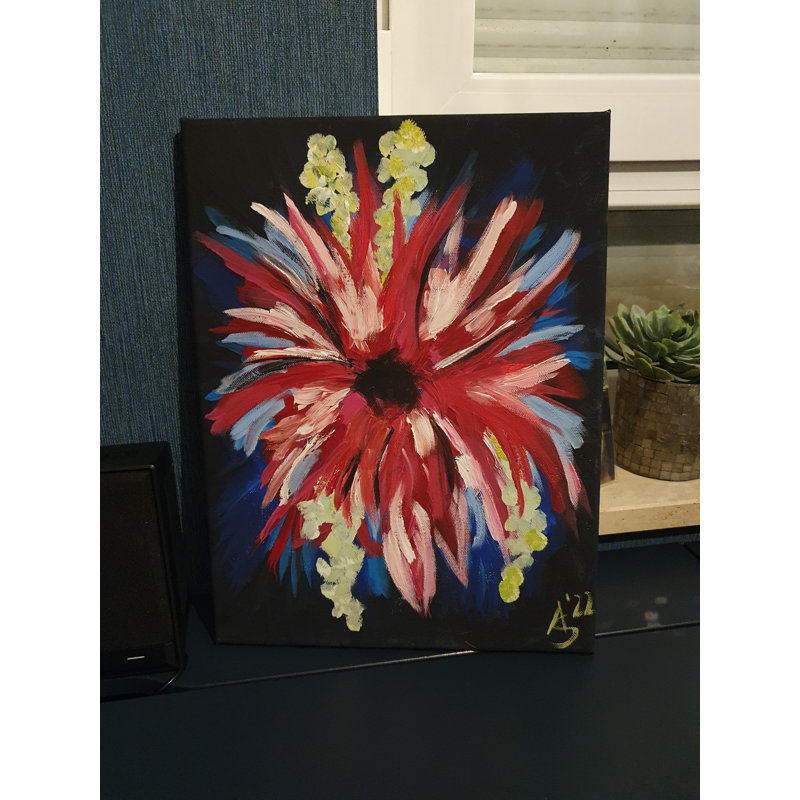 Dahlia - Wrapped Canvas Painting