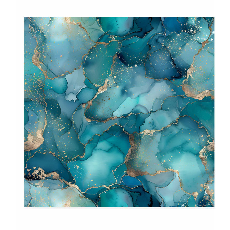 «Abstract Crystal Geode II», reproduction d'art moderne sans cadre, H 10 po x l 10 po
