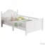 Lit plateforme double en bois avec tête et pied de lit, clôture-817820609-817820611