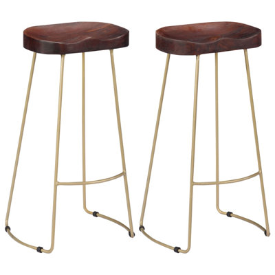 Bar Stool Bar Seat Counter Height Island Stool for Pub Solid Mango Wood by Mercer41