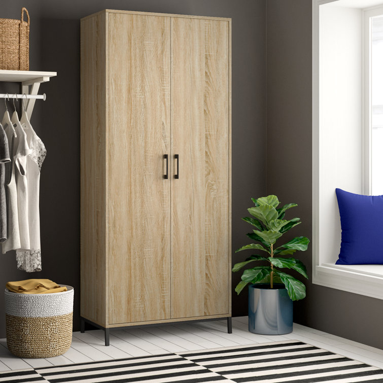 Zipcode Design Clower 3 -Shelf Storage Cabinet Finish: Charter Oak