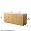 Elan TK 84" Freestanding Double Bathroom Vanity with Quartz Top-1229239842-1229239840-1229239837