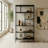 Level 72'' H 5-Tier Steel Etagere Bookcase with Asymmetric Shelving-688659785-793395886