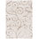 Tapis à motif floral crème à poil long Deanna