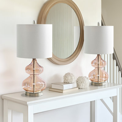 Ayube Ellipse Curved Gourd Glass Table Lamp