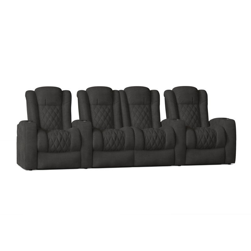 Sièges de cinéma maison de la série continentale (rangée de 4), Anthracite Smartsuede
