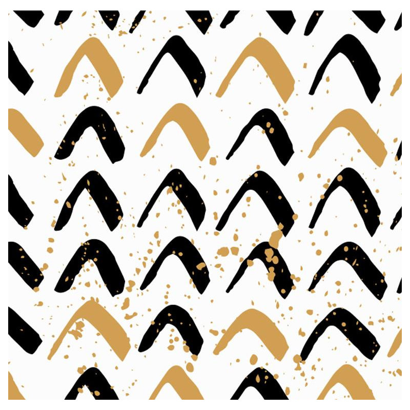 Roof Tops Chevron Peel & Stick Wallpaper Roll by Jamie Graney, Gold