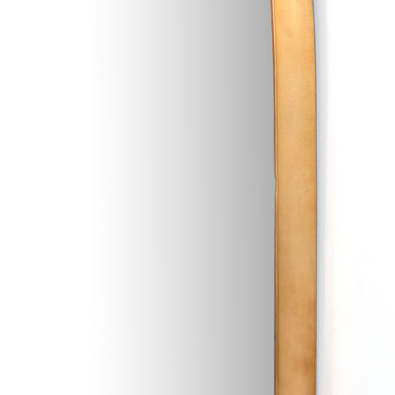 Georgina Flat Metal Wall Mirror, Polished Brass, 40" x 39"