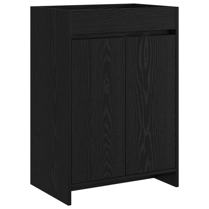 56 mm Single Double Bathroom Vanity Base, Black Oak