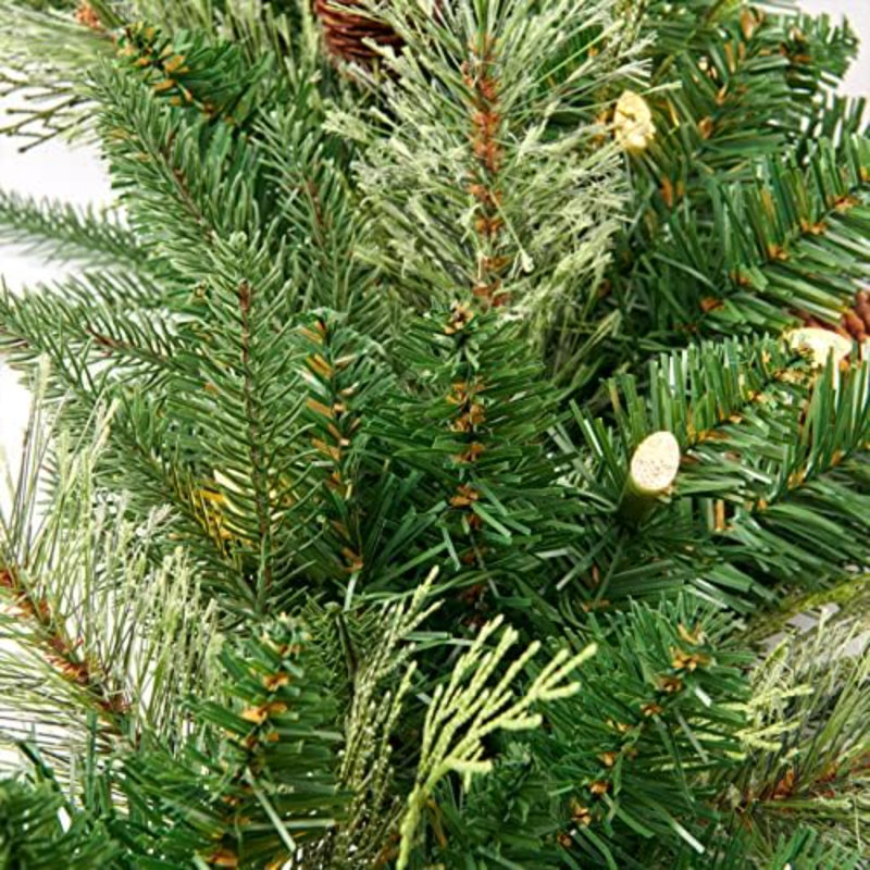 Guirlande de Noël 9 pi avec 50 lumières à DEL pré-éclairées à piles