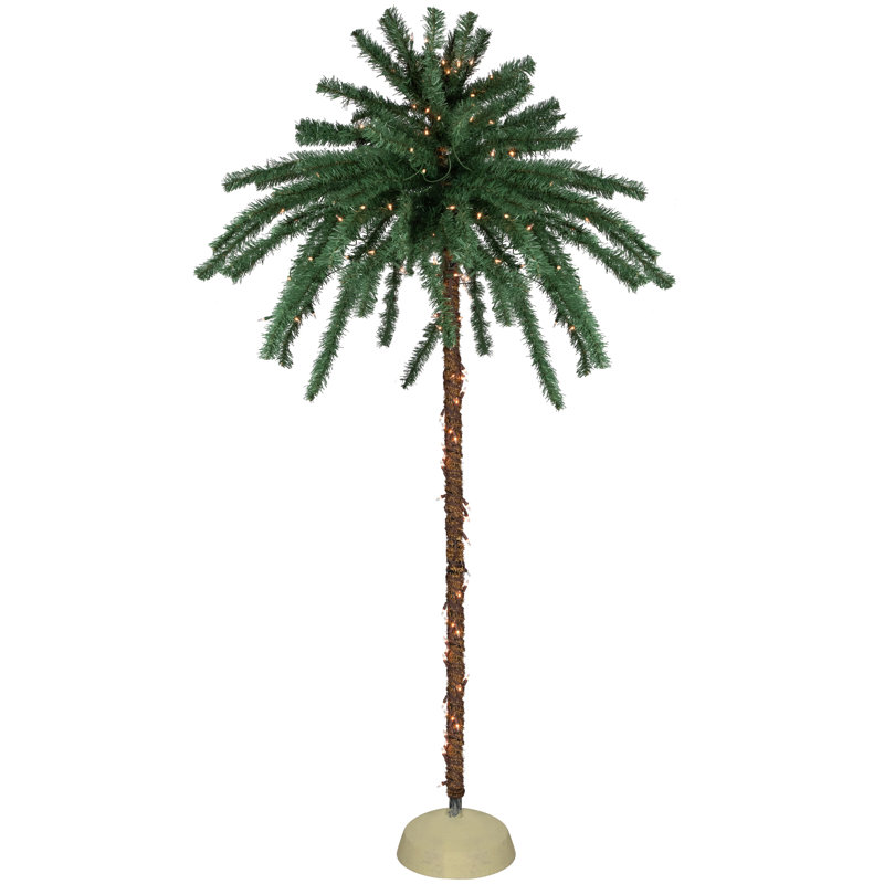 Lighted Artificial Tropical Christmas Tree