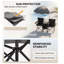 Ensemble de chaise de pique-nique portable et pliable avec parasol, noir-130585931