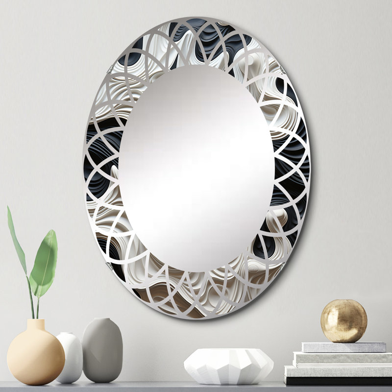 Korser - Miroir mural moderne ovale, 30 po x 20 po