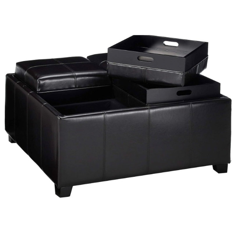 Confortable avec rangement caché - unité centrale de chocolat, 35 x 35 x 19 po, entrée dans l'unité centrale de 35 po de profondeur x l