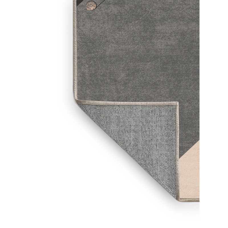 Tapis noir lavable à la machine Honn, 4 x 2